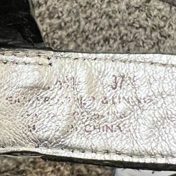 Alegria Verona Sandals Size 37 US 6.5 Black Silver Embossed Leather Sling-Back - Picture 9 of 13